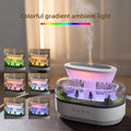 >200ml Eco-Friendly Plastic Ultrasonic Micro Landscape Raindrop Aromatherapy Humidifier LED Light Electric Portable Household